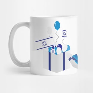 Israel flags and Balloons Mug